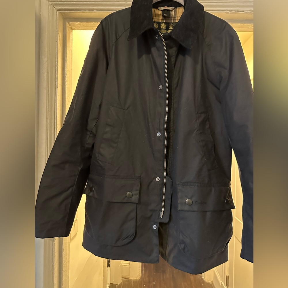 Barbour Ashby Wax Jacket - Navy